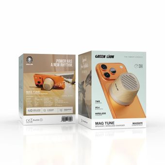 اسپیکر بلوتوثی و شارژر وایرلس گرین لاین مدل Mag Tune