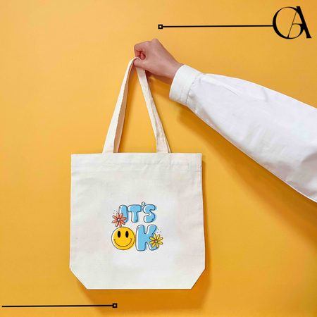توت بگ الیاف طبیعی چاپی It's OK