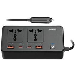 اینورتر خودرو 200 وات و شارژر فندکی فست شارژ ماشین تایپسی گرینلاین GC-200