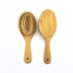 برس مو چوبی بامبو گرد