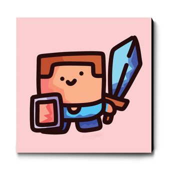 تابلو شاسی ماینکرافت طرح بامزه کد2 | سایز9.5×9.5 سانتیمتر | فروشگاه ماینکرافت کالا