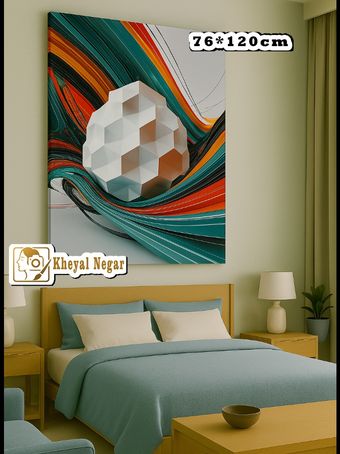 تابلوی انتزاعی ابعاد /  دنیای اشکال و رنگ‌ها 🌌 کد E7