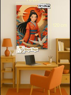 🟣تابلو هنری مدرن/   الهه طبیعت 🌸🌿_ کد B29