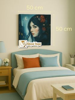 تابلو دختر/ دختر ماه چهره در شب جادویی 🌙🌌_کد B23