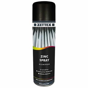 اسپری محافظتی زینک آلومینیومی زتکس ZETTEX ZINC SPRAY ALUMINIUM حجم 500 میلی لیتر