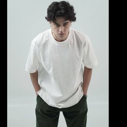 تیشرت سفید لش پارچه ماکان گرماژ بالا کیفیت استثنایی