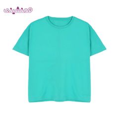 تیشرت پنبه بیسیک رنگ سبزآبی