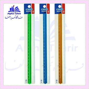 خط‌کش 3‌ گوش شیشه‌‌‌‌‌‌‌ای رنگی Storm - 15cm