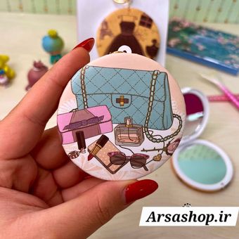 آینه جیبی تاشو به همراه آویز جاکلیدی