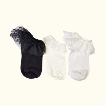 جوراب زنانه عروسکی توری مچی قوزکی - تور کوتاه دانتل و ارگانزا