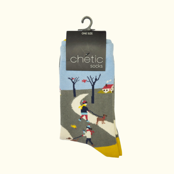 جوراب زنانه ساق دار چتیک گردش پاییزی