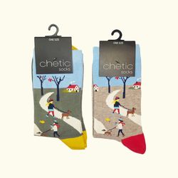 جوراب زنانه ساق دار چتیک گردش پاییزی