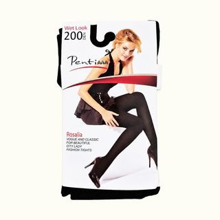 جوراب شلواری مشکی ساده ضخیم تراکم 200