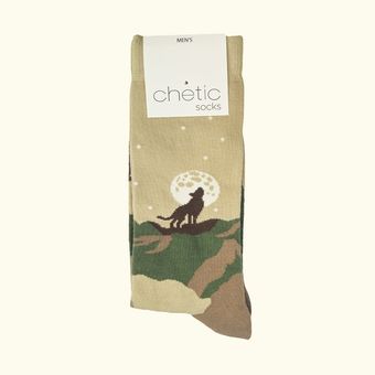 جوراب مردانه ساق دار چتیک گرگ در جنگل