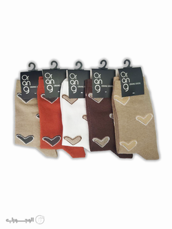 جوراب ساقدار زنانه طرح قلب مینیمال