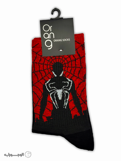 جوراب طرح مردعنکبوتی کش انگلیسی فانتزی - ده جفتی