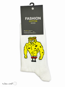 جوراب طرح باب اسفنجی بدن ساز کش انگلیسی فانتزی - ده جفتی