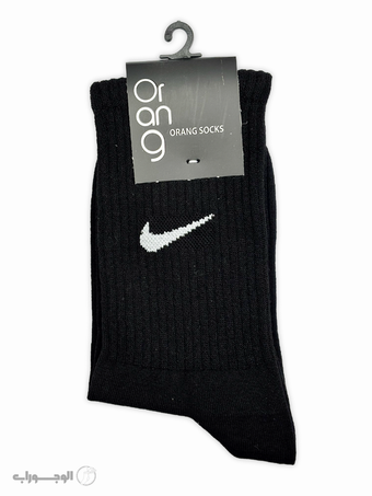 جوراب طرح نایکی مشکی کش انگلیسی اسپرت - تک رنگ ده جفتی