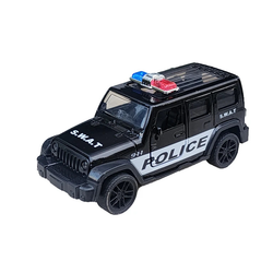 ماشین بازی فلزی مدل جیپ پلیس عقب کش درب بازشو