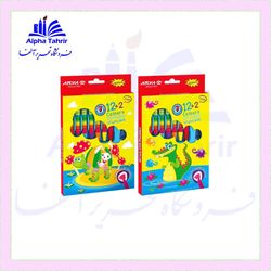 پاستل 2+12 رنگ مقوایی آریا
