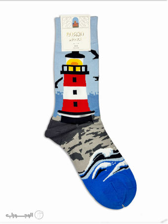 جوراب ساقدار زنانه ماکسیو طرح فانوس دریایی