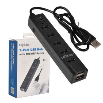 هاب کلید دار پر سرعت اورجینال Logilink GR-7PORT