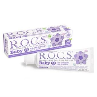 خمیر دندان Rocs با عصاره لیندن، مناسب برای کودکان 0 تا 3 سال، 35 میلی لیتر