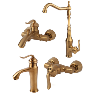 ست شیرآلات کسری مدل دانوب مجموعه 4  عددی طلامات