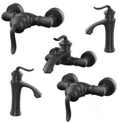 ست شیرآلات کسری مدل دانوب مجموعه 5  عددی مشکی