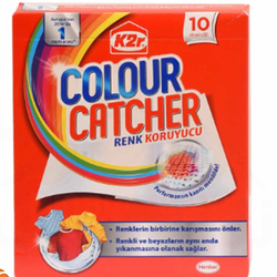 دستمال ضد رنگ ماشین لباسشویی کالر کچر K2r Colour Catcher تعداد 10 عددی