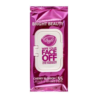 دستمال مرطوب پاک کننده آرایش دافی حاوی شکوفه گیلاس ژاپنی بسته 55 عددی