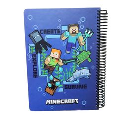 دفتر لاکچری ماینکرافت 100 برگ | خط دار | جلد سخت | دارای صفحه استیکر و 2 صفحه برنامه ریزی | کد9