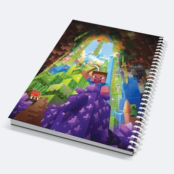 دفتر نقاشی ماینکرافت سایز A4 | سایز بزرگ | جلد لمینیت شده | کد 12