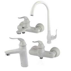 ست شیرآلات کسری مدل رایان مجموعه 4  عددی سفید