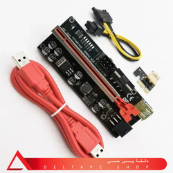رایزر کارت گرافیک PCI EXPRESS X1 به X16 هشت خازن