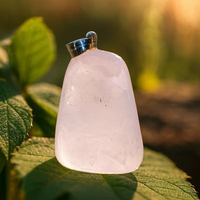 سنگ آویز  تامبل کوارتز شیری