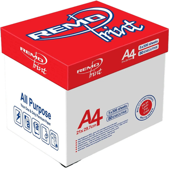 کاغذ A4 رمو پرینت مدل Remo Print - کارتن دار