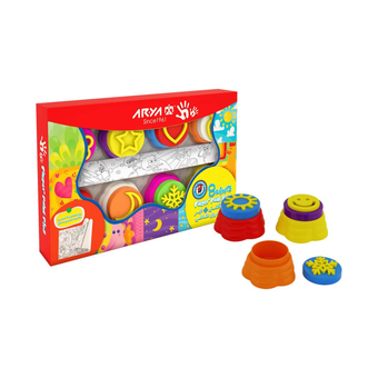 رنگ انگشتی 8 رنگ همراه با رول نقاشی