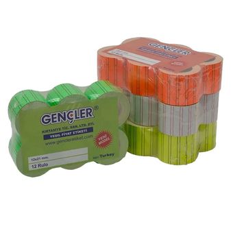 رول دستگاه قیمت زن ترک مدل Gencler بسته 12 عددی