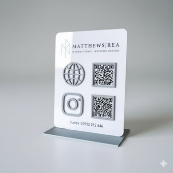 استند کیو آر کد (qr code) پلکسینو مدل رونا