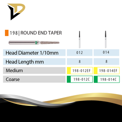 فرز الماسه توربین روند اند تیپر Round End Taper برند VD بسته 5 عددی