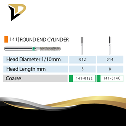 فرز الماسه توربین روند اند سیلندریک (بدون تیپر)  Round End Cylinder  برند VD بسته 5 عددی