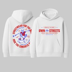 هودی سفید OWN THE ATREETS