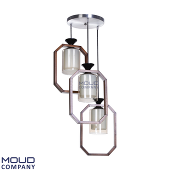 آویز چوبی سه شعله مستطیل (موعود)