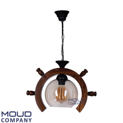 لوستر چوبی تک شعله مدل سکان (موعود)