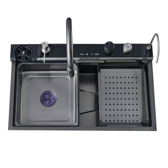 سینک ظرفشویی آبشاری پیانویی 7 کلید فول hyshin+ ضمانت اصالت کالا