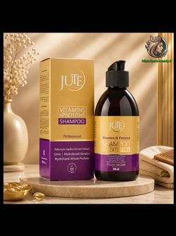 شامپو ویتامینه و پروتئینه(فاقد سولفات) ژوت(JUTE) 250 میلی + اشانتیون