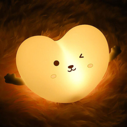 چراغ خواب فانتزی سیلیکونی طرح قلب - Glowing Heart Silicon light