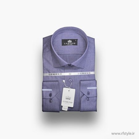 پیراهن مردانه شطرنجی ریز آبی نفتی پارچه آرو تایلندی (آلمان)