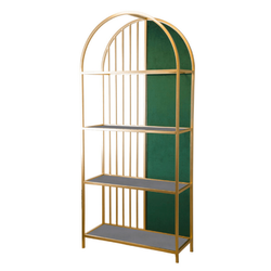 شلف لارنس هوم مدل مخمل سبز گلد